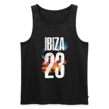Ibiza 23 Jersey 2023 - Men's Premium Organic Tank Top - black - Front - Michal (187cm)