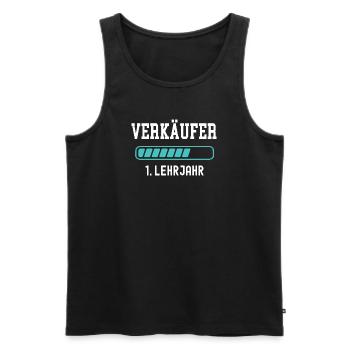 Verkäufer Ausbildung 1 Lehrjahr 1. Ausbildungsjahr - Männer Premium Bio Tank Top - Schwarz - Vorne - Michal (187cm)