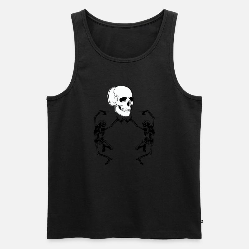 Mann skellete - Männer Premium Bio Tank Top - Schwarz