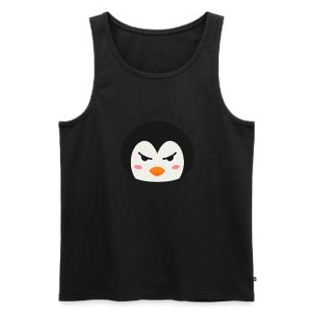 Nett Kann Ich Auch Bringt Aber Nix Pinguin Humor - Männer Premium Bio Tank Top - Schwarz - Vorne - Michal (187cm)