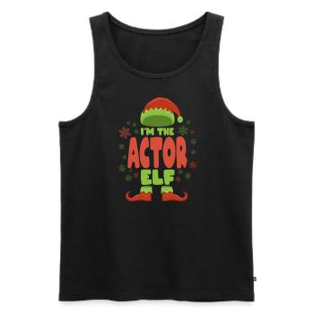Actor Christmas Elf - Men's Premium Organic Tank Top - black - Front - Michal (187cm)