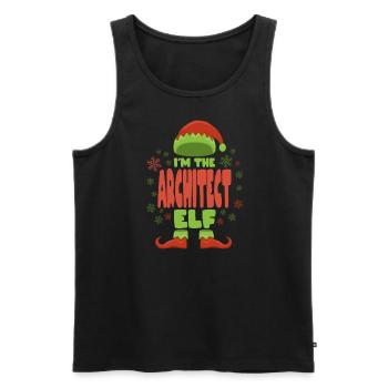 Architekt Weihnachtself - Männer Premium Bio Tank Top - Schwarz - Vorne - Michal (187cm)
