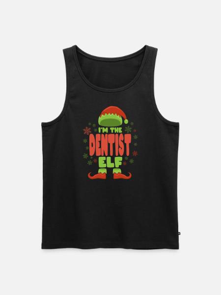 Dentist Christmas Elf - Men's Premium Organic Tank Top - black