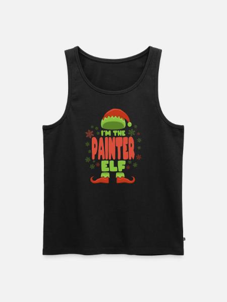 Painter Christmas Elf - Men's Premium Organic Tank Top - black