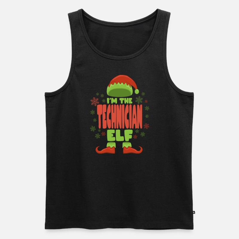 Technician Christmas Elf - Men's Premium Organic Tank Top - black