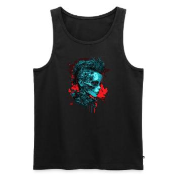 Zombie Punk Girl - Männer Premium Bio Tank Top - Schwarz - Vorne - AI Model Male 178 light (178cm)