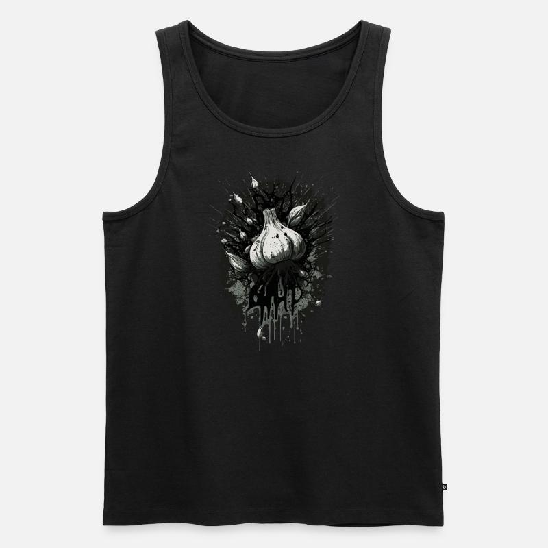Knoblauch - Männer Premium Bio Tank Top - Schwarz