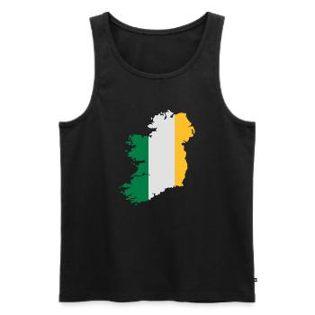 Ireland - Men's Premium Organic Tank Top - black - Front - Michal (187cm)