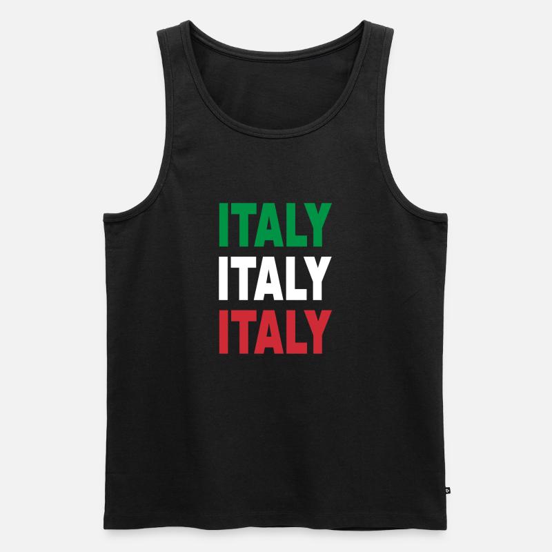 Italien / Geschenk / Geschenkidee - Männer Premium Bio Tank Top - Schwarz