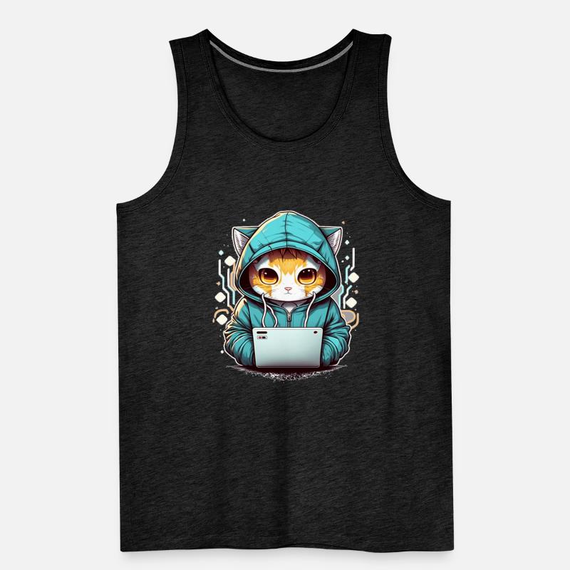 Coding cat Männer Premium Bio Tank Top