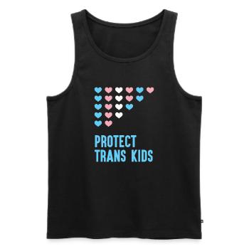 LGBT Pride Month - Protect Trans Kids - Men's Premium Organic Tank Top - black - Front - Michal (187cm)
