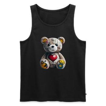 Orso orsacchiotto Teddy Bear - Men's Premium Organic Tank Top - black - Front - Michal (187cm)