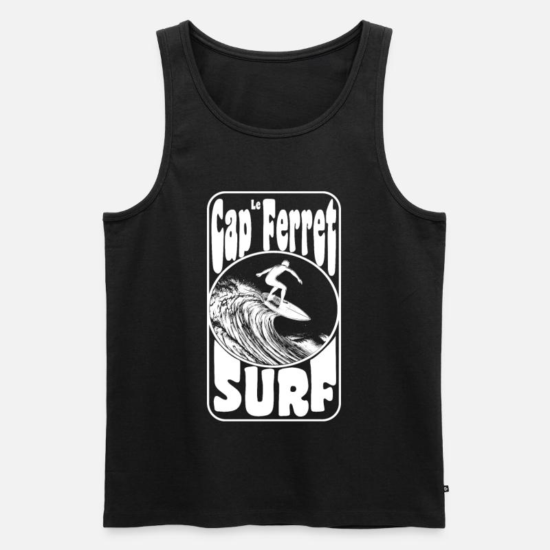 CAP FERET - Männer Premium Bio Tank Top - Schwarz