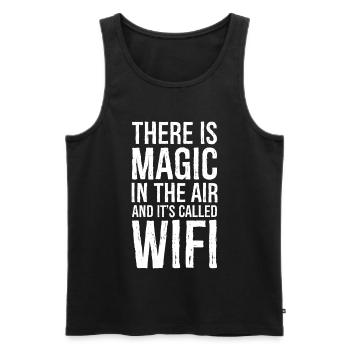 there is magic in the air - Men's Premium Organic Tank Top - black - Front - Michal (187cm)