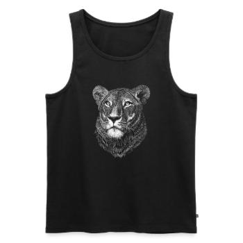 Lioness - Men's Premium Organic Tank Top - black - Front - Michal (187cm)