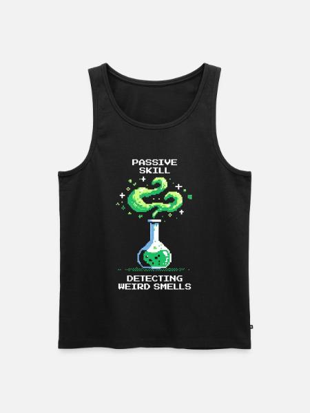 Passive skill: detecting strange smells | Chemistry - Men's Premium Organic Tank Top - black