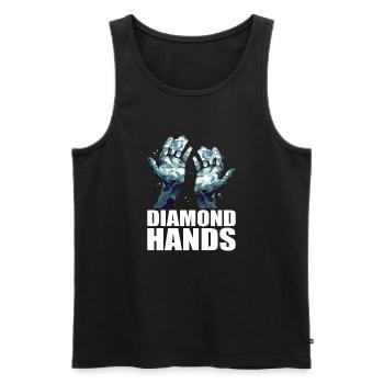 Diamond Hands Trading - Men's Premium Organic Tank Top - black - Front - Michal (187cm)