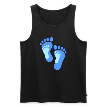 Familie Fußabdrücke | Gemeinsame Wege Vektor - Männer Premium Bio Tank Top - Schwarz - Vorne - Michal (187cm)