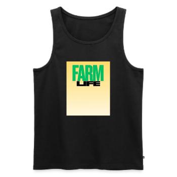 Farm Life Bold Typography - Men's Premium Organic Tank Top - black - Front - AI Model Male 178 light (178cm)