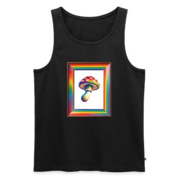 Nature is the Trip - Fliegenpliz bei Goa - Männer Premium Bio Tank Top - Schwarz - Vorne - Michal (187cm)