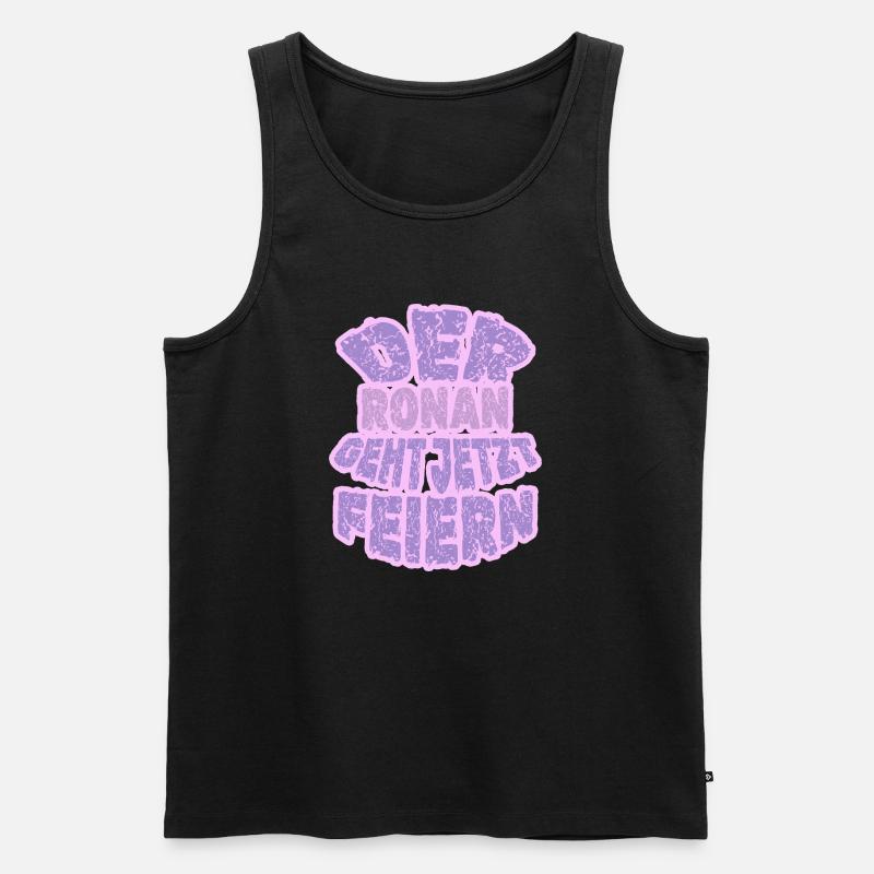Ronan Ronan - Männer Premium Bio Tank Top - Schwarz