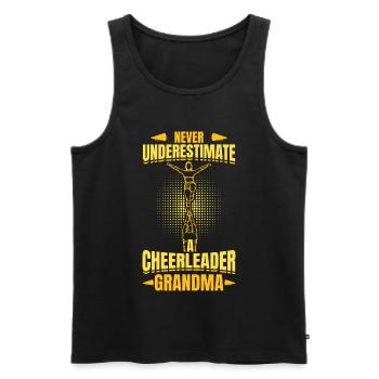 Cheerleader Grandmother - Men's Premium Organic Tank Top - black - Front - Michal (187cm)