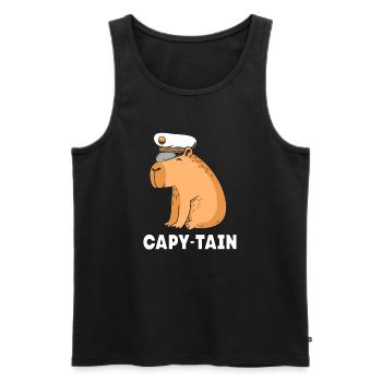 Capybara Capibara - Männer Premium Bio Tank Top - Schwarz - Vorne - AI Model Male 178 light (178cm)