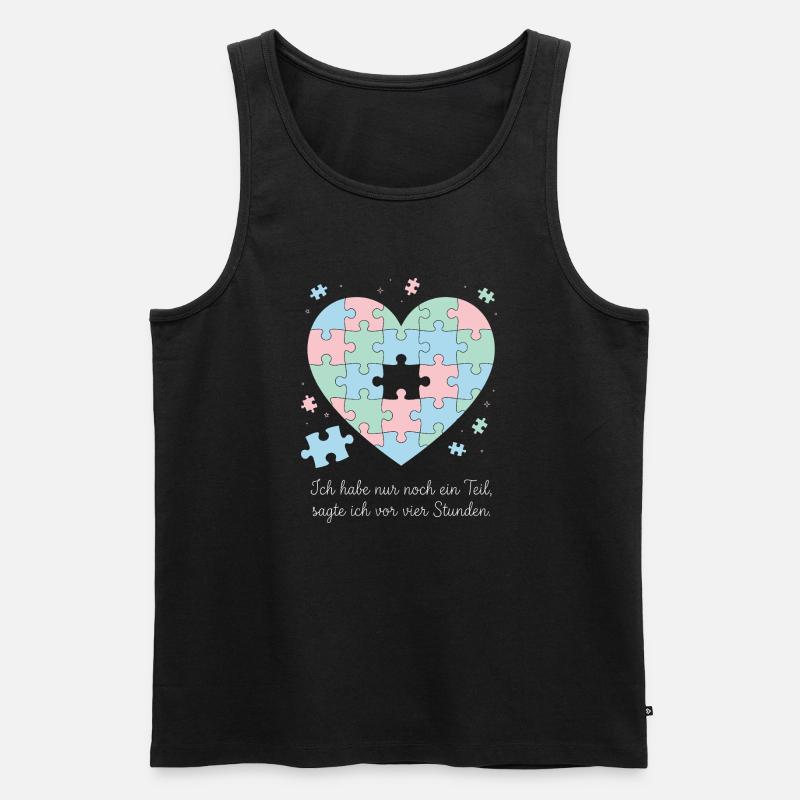 Puzzeln, Hobby, Geduld, Spruch Design - Männer Premium Bio Tank Top - Schwarz