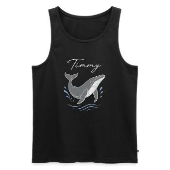 Timmy Wal Aquarell Meerliebe Shirt - Männer Premium Bio Tank Top - Schwarz - Vorne - AI Model Male 178 light (178cm)