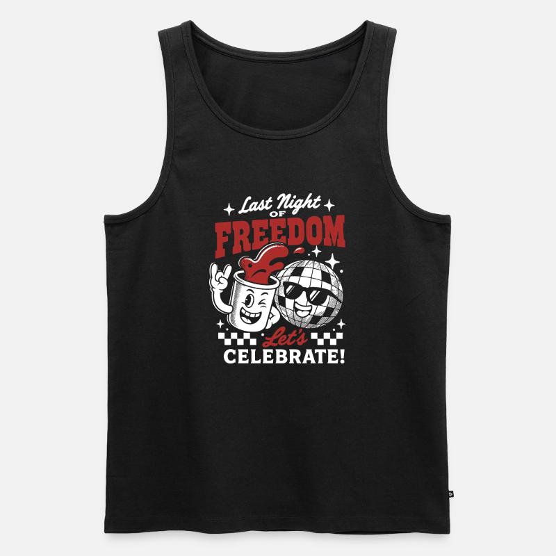 No Probllama JGA Lama Design - Männer Premium Bio Tank Top - Schwarz