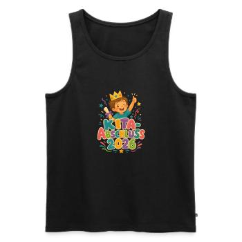 Kita Abschluss 2026 Kinder Abschlussfeier - Männer Premium Bio Tank Top - Schwarz - Vorne - Michal (187cm)