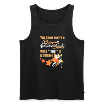 Waltz Couple Dance - Men's Premium Organic Tank Top - black - Front - Michal (187cm)