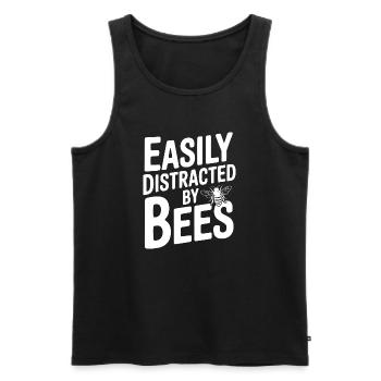 Leicht von Bienen ablenken lassen - Männer Premium Bio Tank Top - Schwarz - Vorne - Michal (187cm)