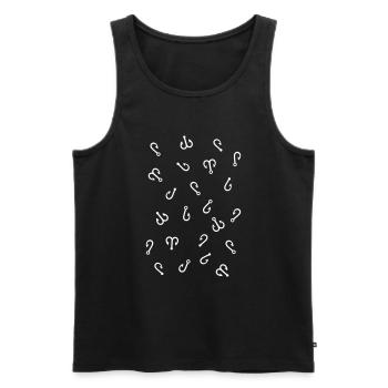 Fishhooks Pattern - Men's Premium Organic Tank Top - black - Front - AI Model Male 178 light (178cm)