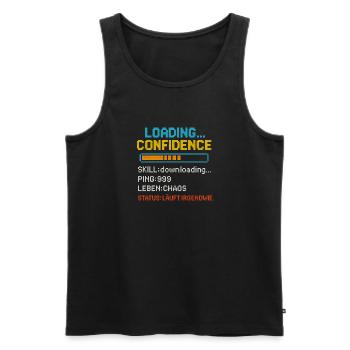 Gaming Status GenZ - Männer Premium Bio Tank Top - Schwarz - Vorne - Michal (187cm)