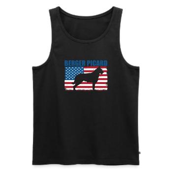 Berger de Picardie - Berger Picard - Männer Premium Bio Tank Top - Schwarz - Vorne - AI Model Male 178 light (178cm)
