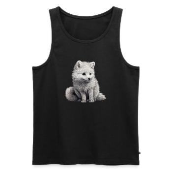 Arctic Fox Forest Animal Nature Fox - Men's Premium Organic Tank Top - black - Front - Michal (187cm)