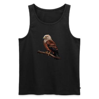 Red Milan Bird Bird of Prey - Men's Premium Organic Tank Top - black - Front - AI Model Male 178 light (178cm)