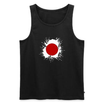 Drapeau du Japon utilisé Look Nihon drapeau japonais - Débardeur bio Premium Homme - noir - Devant - Michal (187cm)