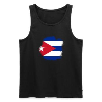 Kuba Flagge Karibik Urlaub Cuba Reise Havanna - Männer Premium Bio Tank Top - Schwarz - Vorne - AI Model Male 178 light (178cm)