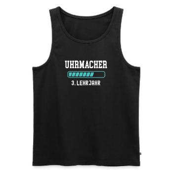 Uhrmacher Ausbildung 3 Lehrjahr 3. Ausbildungsjahr - Männer Premium Bio Tank Top - Schwarz - Vorne - Michal (187cm)