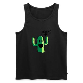 snuggle - Men's Premium Organic Tank Top - black - Front - AI Model Male 178 light (178cm)