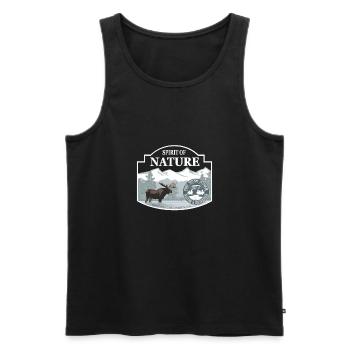 Elch British Columbia - Männer Premium Bio Tank Top - Schwarz - Vorne - Michal (187cm)