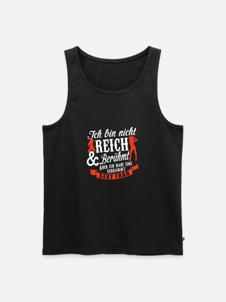SEXY FRAU - Männer Premium Bio Tank Top - Schwarz