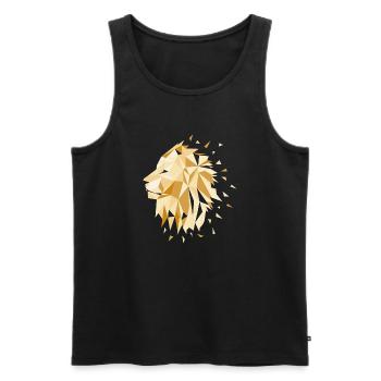 Lion - Débardeur bio Premium Homme - noir - Devant - Michal (187cm)