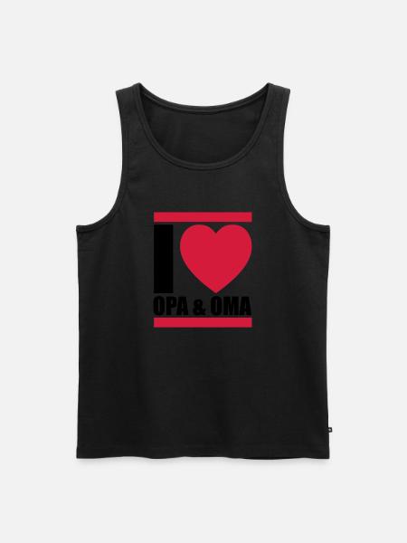 i love oma & opa - Men's Premium Organic Tank Top - black