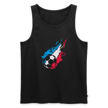 france foot supporter equipe flamme1 - Débardeur bio Premium Homme - noir - Devant - Michal (187cm)