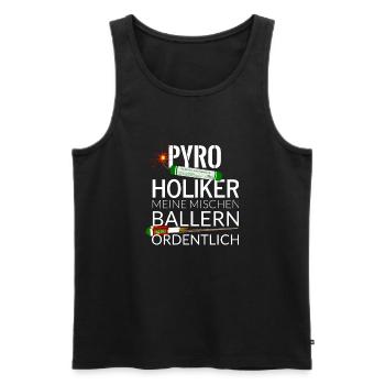 Pyroholiker Pyro Feu d'artifice - Débardeur bio Premium Homme - noir - Devant - Michal (187cm)