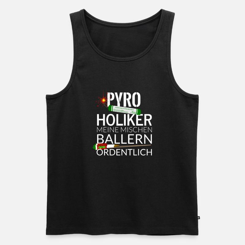 Pyro Firework Pyroholiker - Men's Premium Organic Tank Top - black