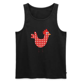 rote Henne - Männer Premium Bio Tank Top - Schwarz - Vorne - AI Model Male 178 light (178cm)